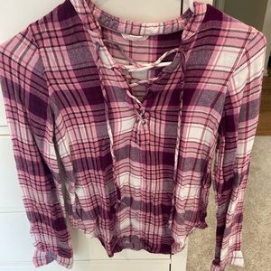 Pink Flannel Top